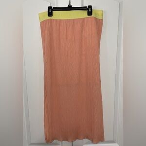 BIMBA & LOLA Midi Skirt Size M Excellent Condition colors Light Yellow/ Orange